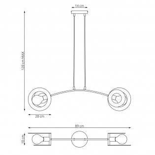 Lampe de plafond Zenda (2 lumieres)