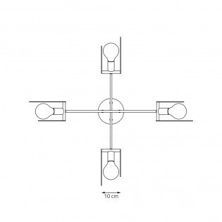 Lampe de plafond Zenda (4 lumieres)