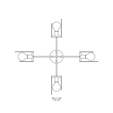 Lampe de plafond Zenda (4 lumieres)