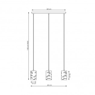 Lampe de suspension Miller (3 lumieres)