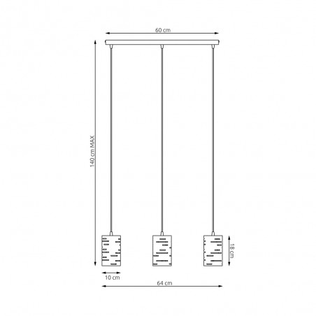 Lampe de suspension Miller (3 lumieres)