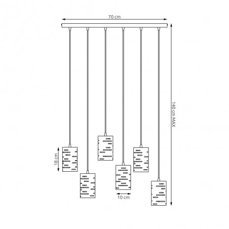 Lampe de suspension Miller (6 lumieres)