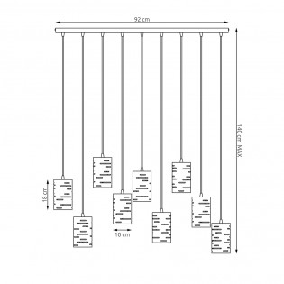 Lampe de suspension Miller (9 lumieres)