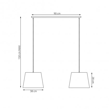 Lampe de suspension Norbe Mix (2 lumieres)