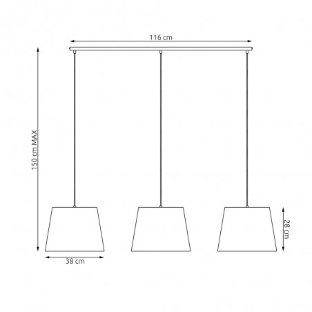 Lampe de suspension Norbe Mix (3 lumieres)