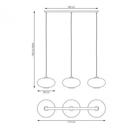 Lampe de suspension Dada Mix (3 lumieres)