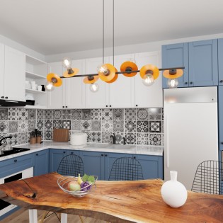 Lampe de plafond Dampur (8 lumieres)