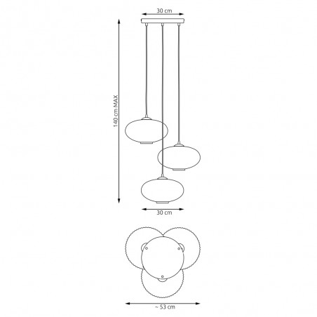 Lampe de suspension Dada II (3 lumieres)