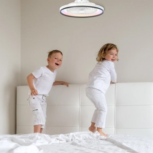 Ventilateur de plafond LED Elisi CCT RGB (30W)