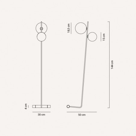 Lampadaire Lineal (2 lumieres)
