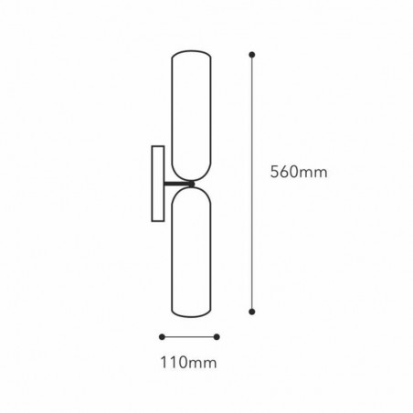 Applique Murale Tubular (2 lumieres)