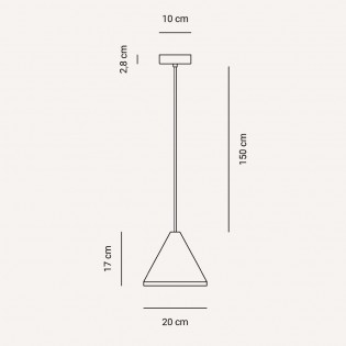 Lampe de plafond Conus