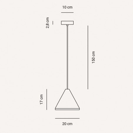 Lampe de plafond Conus