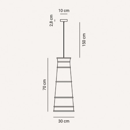 Lampe suspendue Zanco Alto