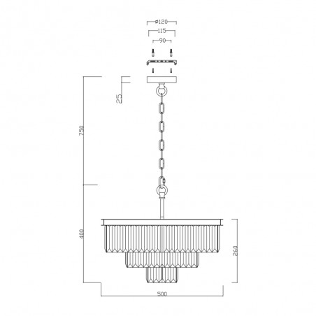 Lampe de plafond Revero (7 Lumieres)