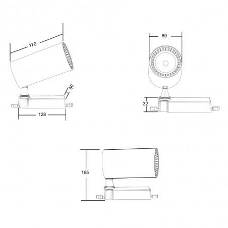 Spot sur reglette de plafond LED Vuoro Unity (40W)