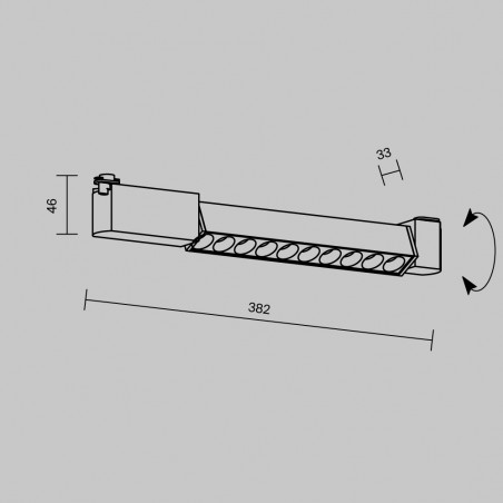 Spot LED pour rail monophasé Points Rot Unity (10W)