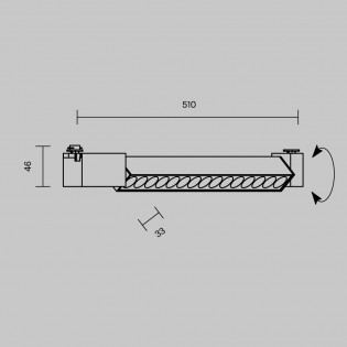 Spot LED pour rail monophasé Points Rot Unity (20W)