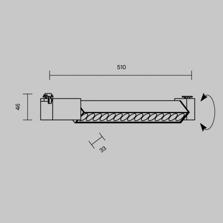 Spot LED pour rail monophasé Points Rot Unity (20W)