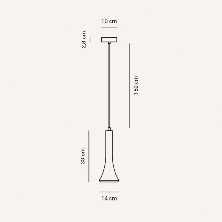 Lampe de plafond Fleche