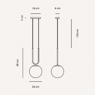Lampe de plafond Ferro