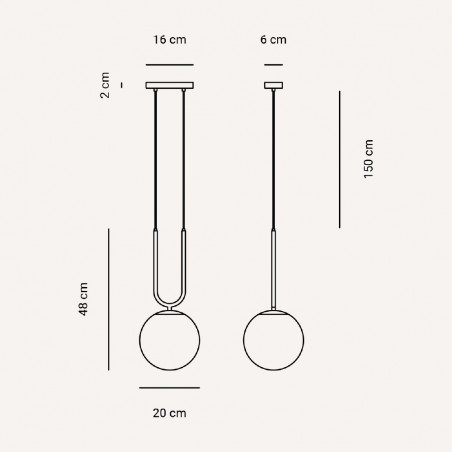 Lampe de plafond Ferro