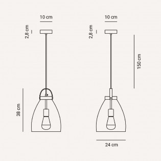 Lampe de plafond Cloche