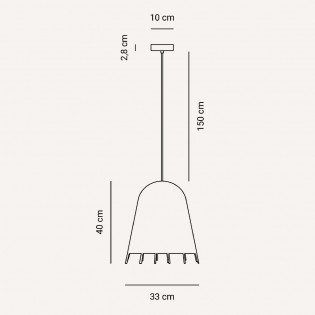 Lampe de plafond Erizo