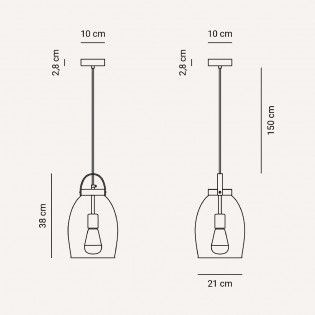 Lampe de plafond Lantern Fumé