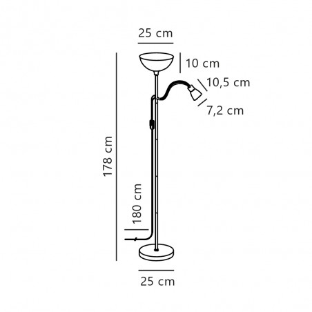 Lampadaire avec lecteur Lauria