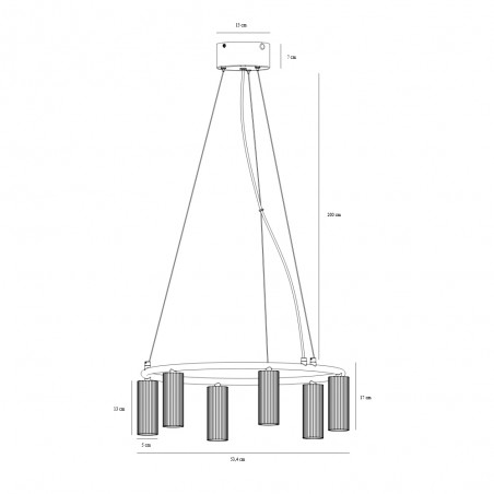 Lampe de plafond Vico (6 lumieres)
