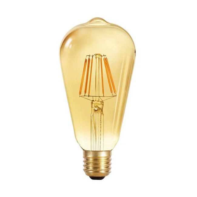 Ampoule LED Edison caramel (6W-chaude)