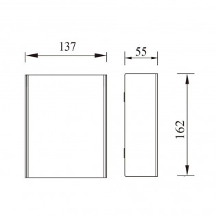 Applique extérieure LED Zerouno (2x5W)