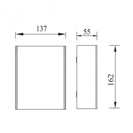 Applique extérieure LED Zerouno (2x5W)