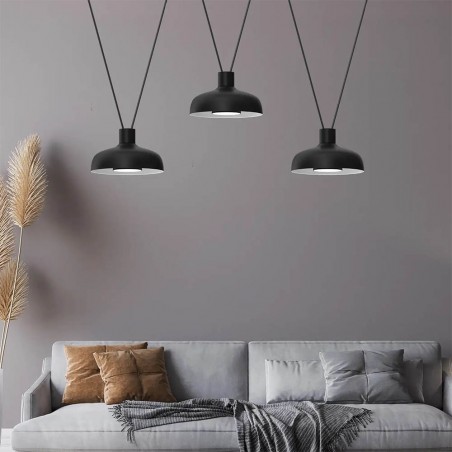 Réglette de plafond Noir (3 Lumieres)