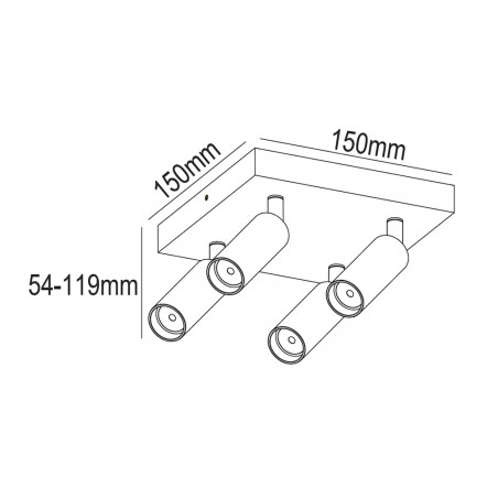 Plafonnier Slim (4 lumieres)