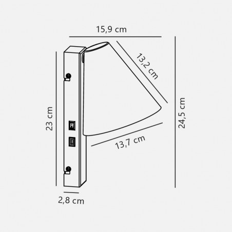 Applique Murale avec USB Wilmer