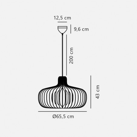 Lampe de plafond Hazo 65