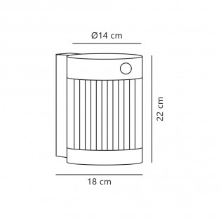 Applique LED à détection de mouvement Coupar Solar (3.2W)