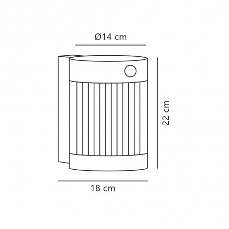 Applique LED à détection de mouvement Coupar Solar (3.2W)
