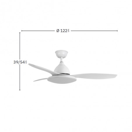 Ventilateur de plafond á LED Yael CCT (72W)
