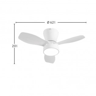 Ventilateur de plafon LED Piton CCT Dim (24W)