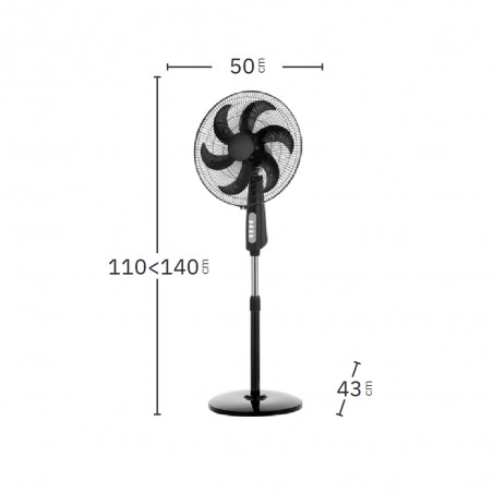 Ventilateur sur pied Granizo (85W)
