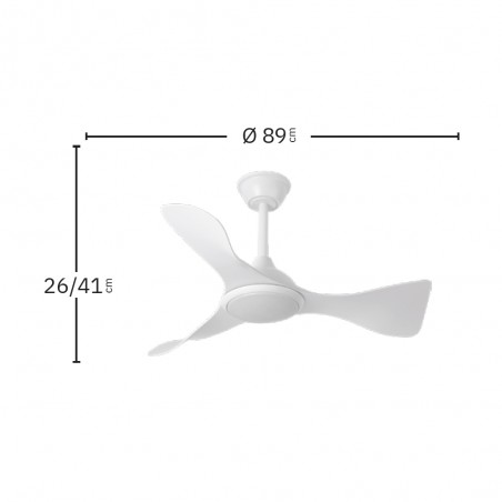 Ventilateur de plafond LED Caiman CCT Dim (36W)