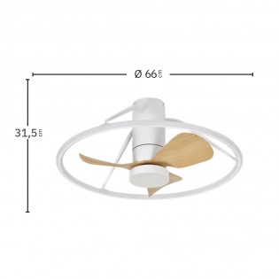Ventilateur plafonnier LED Oporto Mini CCT (46W)