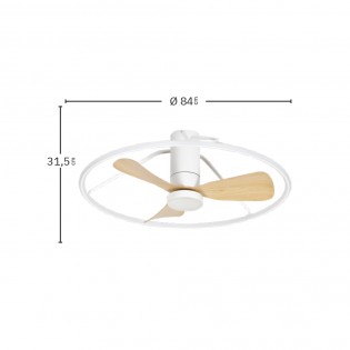Ventilateur plafonnier LED Oporto CCT (56W)