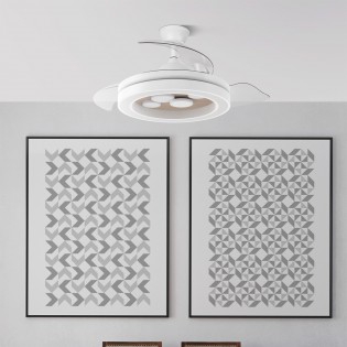 Ventilateur LED à pales pliantes Cupido CCT Smart (55W)