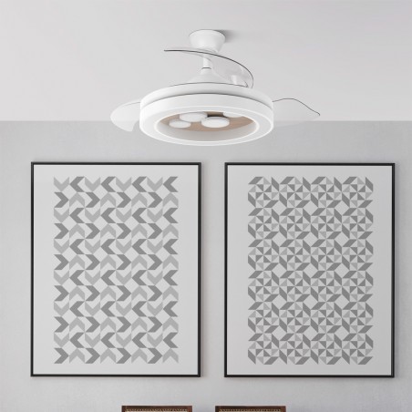 Ventilateur LED à pales pliantes Cupido CCT Smart (55W)