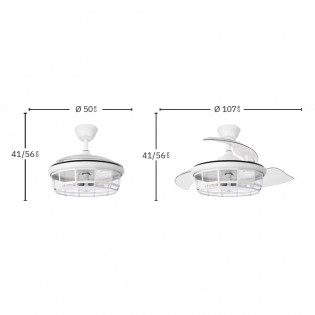 Ventilateur à pales pliantes Tornado (5 lumières)