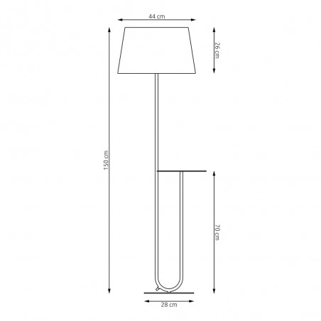 Lampadaire avec tablette Roth